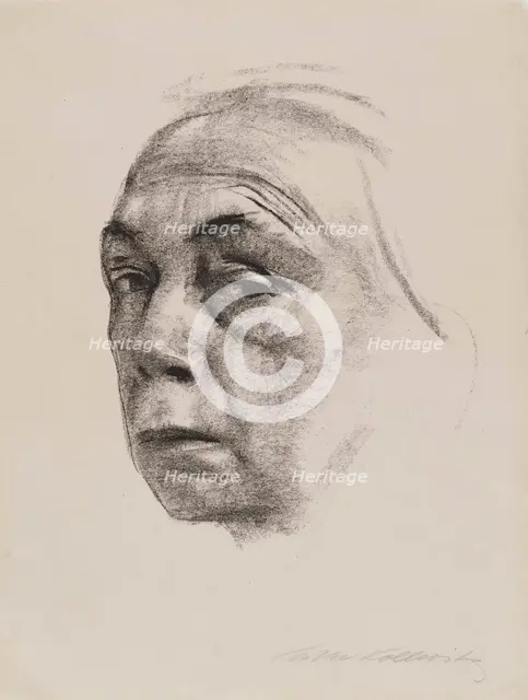 Self-portrait, 1924. Creator: Kollwitz, Käthe (1867-1945).