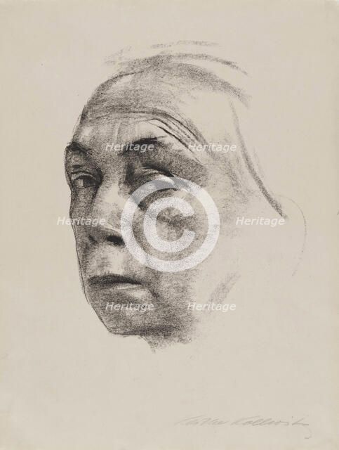 Self-portrait, 1924. Creator: Kollwitz, Käthe (1867-1945).