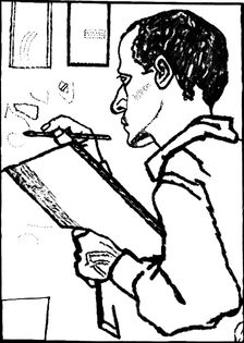 Self-portrait 1925. Artist: Pavel Filonov