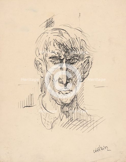 Self-portrait, 1920-1929. Creator: Arnold Peter Weisz-Kubincan.