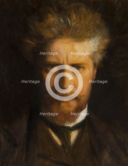 Self portrait, 1920. Creator: Oscar Bjorck.