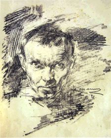 Self-portrait, 1921. Creator: Feshin (Fechin), Nicolai Ivanovich (1881-1955)