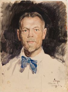 Self-Portrait, 1922. Artist: Vinogradov, Sergei Arsenyevich (1869-1938)