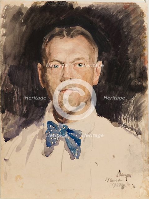 Self-Portrait, 1922. Artist: Vinogradov, Sergei Arsenyevich (1869-1938)