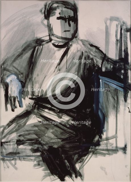 Self-portrait, 1934. Artist: Yermolayeva, Vera Mikhailovna (1893-1938)