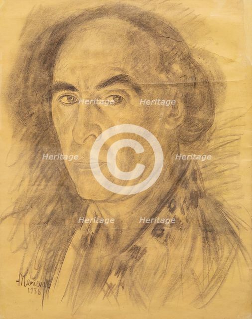 Self-Portrait, 1936. Creator: Manievich (Manevich), Abraham (Abram) (1883-1942).