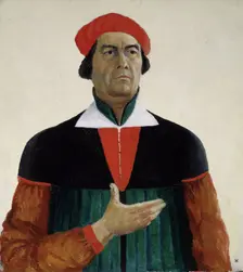 Self-portrait, 1933. Artist: Malevich, Kasimir Severinovich (1878-1935)