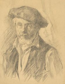 Self-portrait, 1945. Creator: Elemír Halász-Hradil