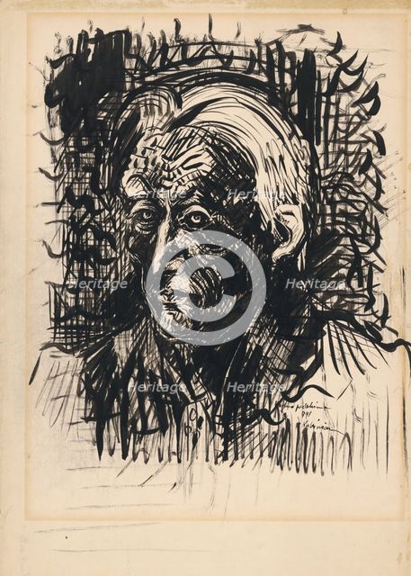 Self-portrait, 1941. Creator: Arnold Peter Weisz-Kubincan.