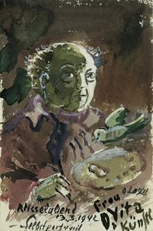 Self-portrait, 1942. Creator: Oskar Laske