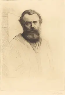 Self-Portrait, 3rd plate, 1880. Creator: Alphonse Legros