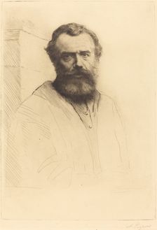 Self-Portrait, 3rd plate, 1880. Creator: Alphonse Legros