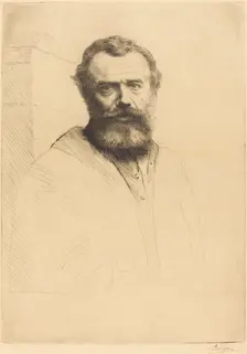 Self-Portrait, 3rd plate. Creator: Alphonse Legros