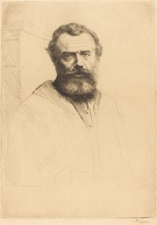 Self-Portrait, 3rd plate. Creator: Alphonse Legros