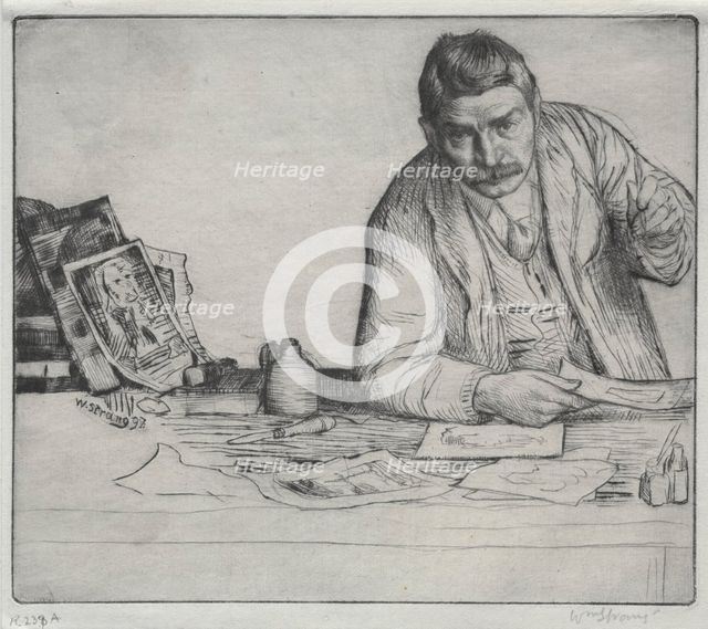 Self-Portrait - "The Etcher", 1897. Creator: William Strang (British, 1859-1921).