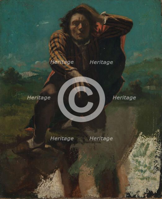 Self-Portrait (The Man Made Mad by Fear). Artist: Courbet, Gustave (1819-1877)
