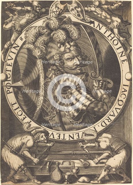 Self-Portrait (The Trade Card of Anthoine Jacquard). Creator: Antoine Jacquard.