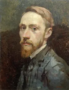 Self-portrait (Vuillard au col blanc) , 1888. Creator: Vuillard; Édouard (1868-1940)