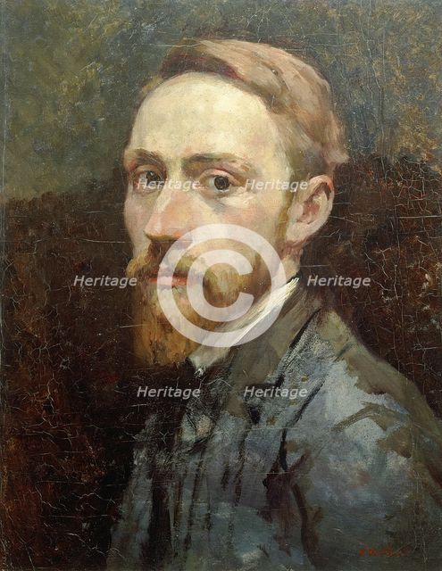 Self-portrait (Vuillard au col blanc) , 1888. Creator: Vuillard; Édouard (1868-1940).