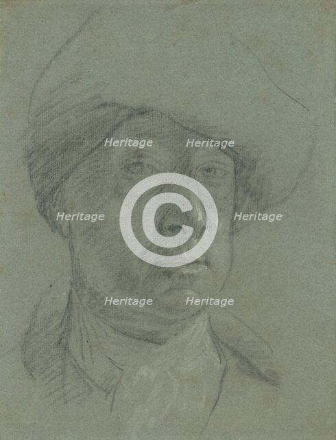Self-Portrait Wearing a Cloth Hat, about 1730-1735. Creator: Jonathan Richardson the Elder.