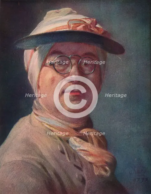 'Self-portrait wearing Glasses', 1775. Artist: Jean-Simeon Chardin.
