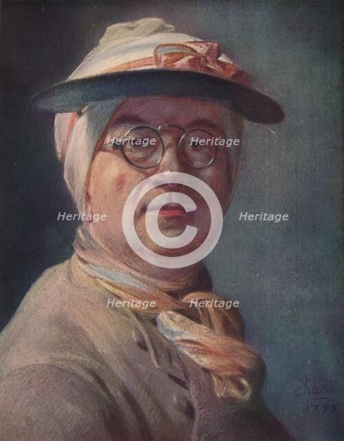 'Self-portrait wearing Glasses', 1775. Artist: Jean-Simeon Chardin.