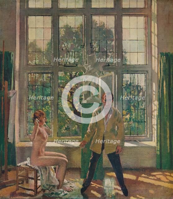 'Self-portrait with model', c1905, (c1932).  Artist: William Newenham Montague Orpen.