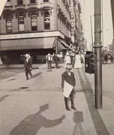 Self-Portrait with Newsboy, 1908. Creator: Lewis Wickes Hine