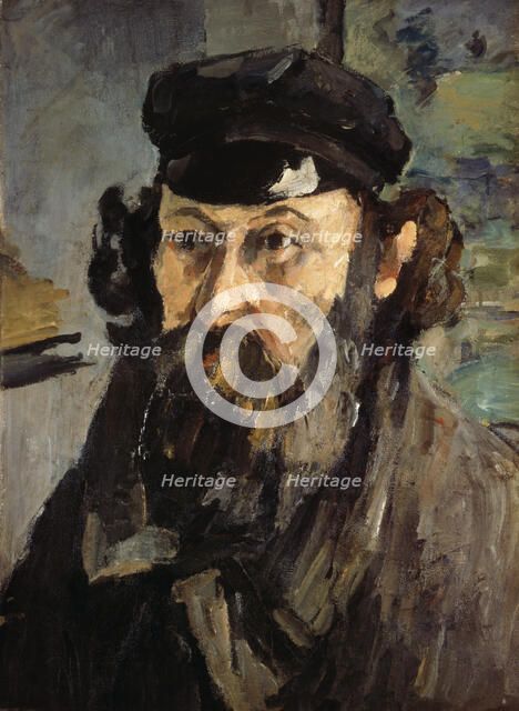 'Self-portrait with a Casquette', 1872-1873.  Artist: Paul Cezanne
