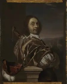Self Portrait with a Cittern, 1674. Artist: Mieris, Frans van, the Elder (1635-1681)