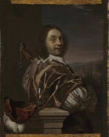 Self Portrait with a Cittern, 1674. Artist: Mieris, Frans van, the Elder (1635-1681)