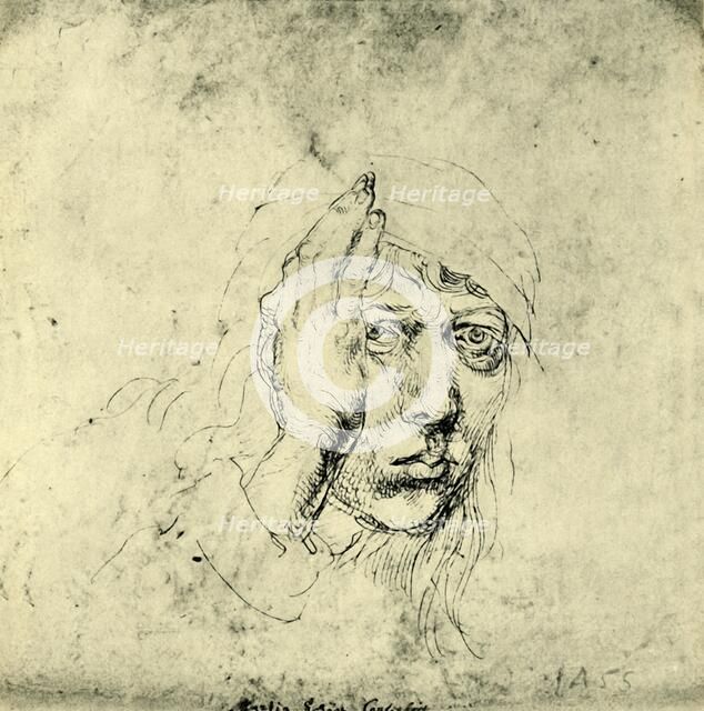 'Self portrait with a Bandage', 1492, (1943). Creator: Albrecht Durer.