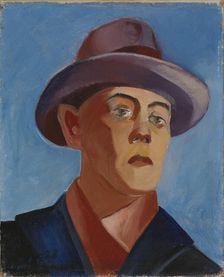 Self-Portrait with a Hat, 1928. Creator: Vaino Kunnas