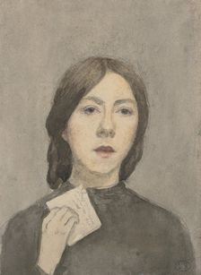 Self-Portrait with a letter, c1907-1909. Creator: John, Gwen (Gwendolen) (1876-1939)