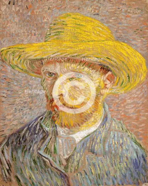 Self-Portrait with a Straw Hat (obverse: The Potato Peeler), 1887. Creator: Vincent van Gogh.
