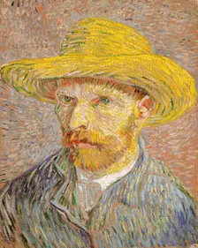 Self-Portrait with a Straw Hat (obverse: The Potato Peeler), 1887. Creator: Vincent van Gogh