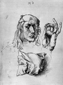 Self Portrait with a Pillow 1493, (1936). Artist: Albrecht Dürer