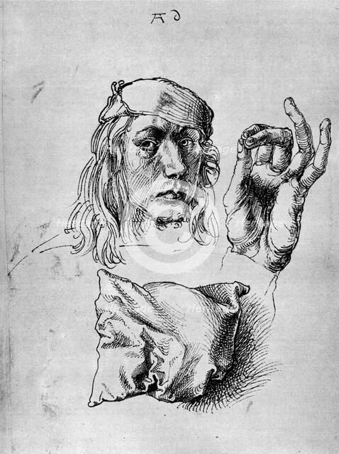 'Self Portrait with a Pillow', 1493, (1936). Artist: Albrecht Dürer