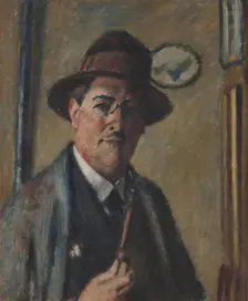 Self-Portrait with a pipe