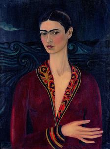 Self-Portrait with a Velvet Dress, 1926. Creator: Frida Kahlo