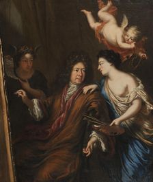 Self portrait with Allegories, 1691. Creator: David Klocker Ehrenstrahl
