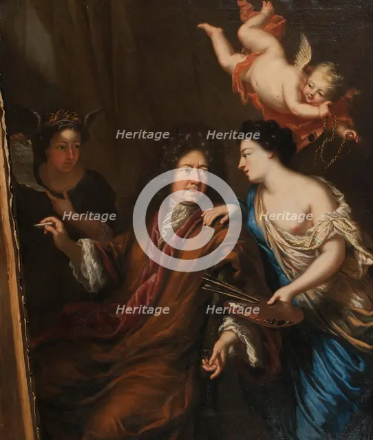 Self portrait with Allegories, 1691. Creator: David Klocker Ehrenstrahl.