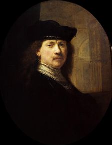 Self portrait with an architectural background, ca 1639. Creator: Rembrandt van Rhijn, (School)