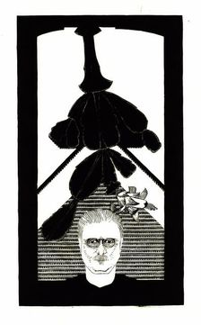 Self-portrait with an Easter cactus, ca 1927. Creator: Mesquita, Samuel Jessurun de (1868-1944)