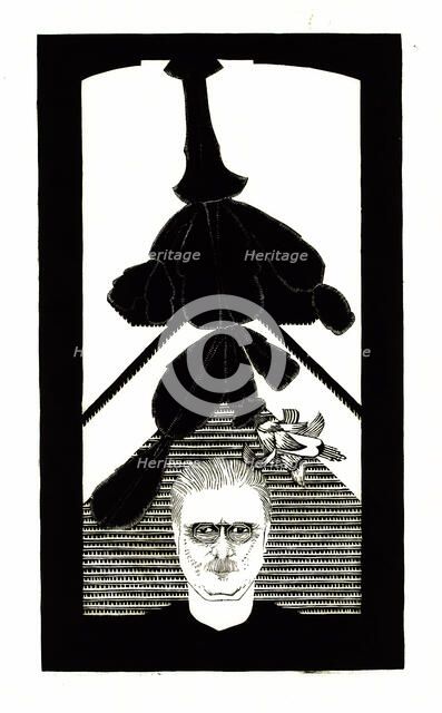 Self-portrait with an Easter cactus, ca 1927. Creator: Mesquita, Samuel Jessurun de (1868-1944).