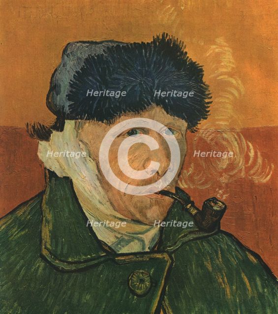 'Self-Portrait with Bandaged Ear and Pipe', February 1889', (1947).  Creator: Vincent van Gogh.