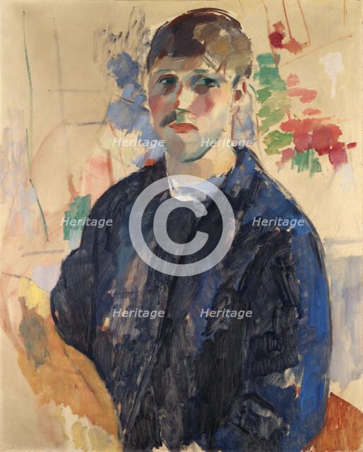 Self-portrait with blue blouse, 1914.