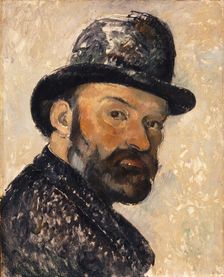 Self-Portrait with Bowler Hat , 1885-1886. Creator: Cézanne, Paul (1839-1906)