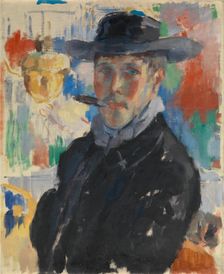 Self-portrait with cigar, c1913. Creator: Rik Wouters