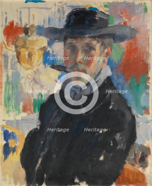 Self-portrait with cigar, c1913. Creator: Rik Wouters.